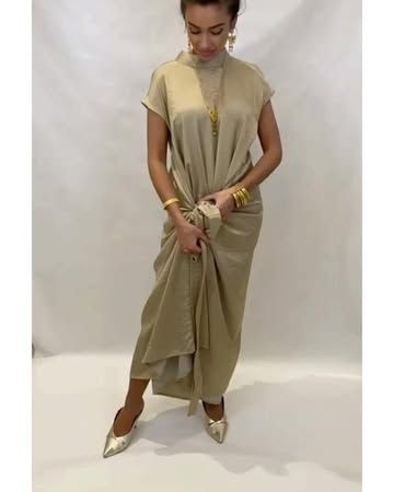 Champagne wrap dress