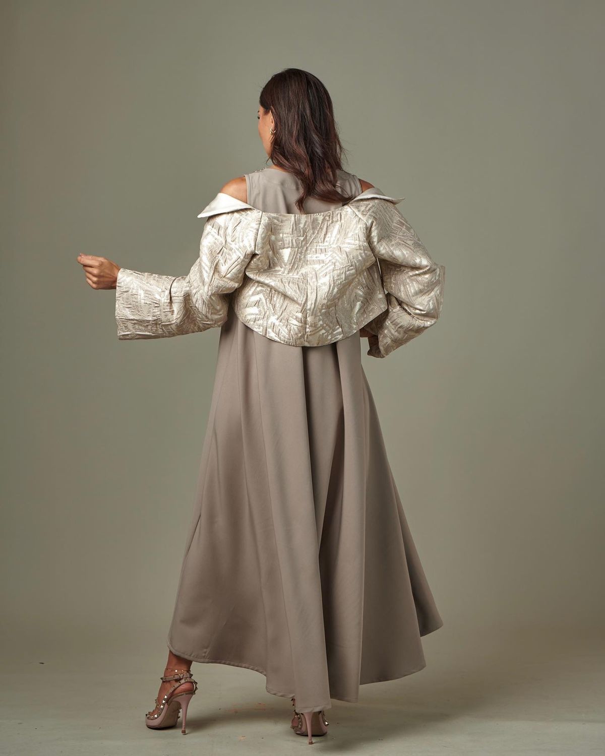 Brocade jacket dress