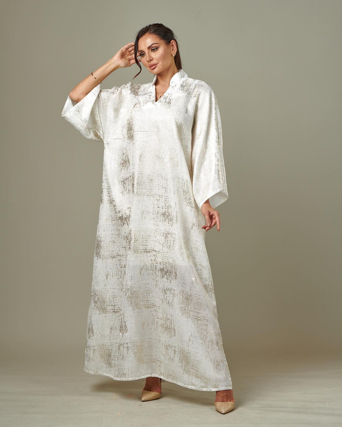 Brushed gold kaftan