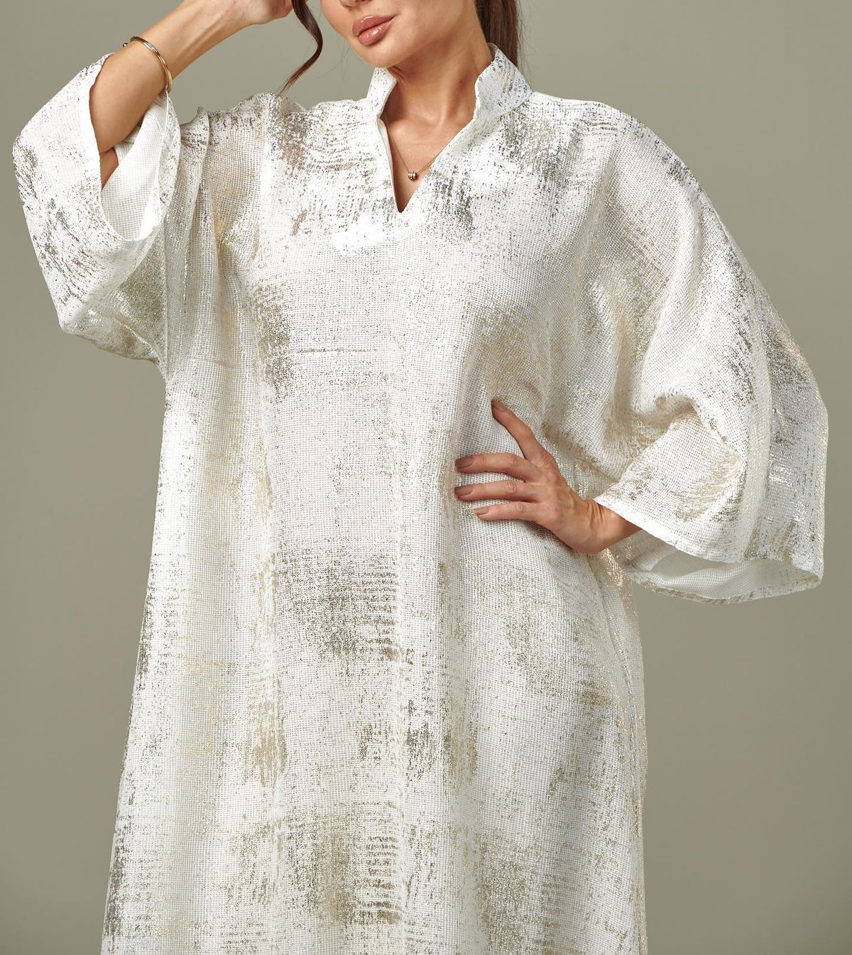 Brushed gold kaftan