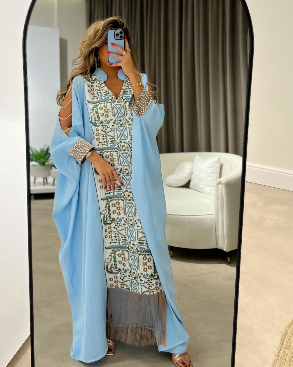 Embroidered kaftan