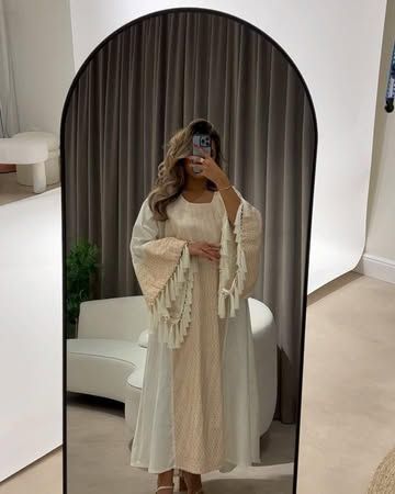 Tassel-sleeve kaftan