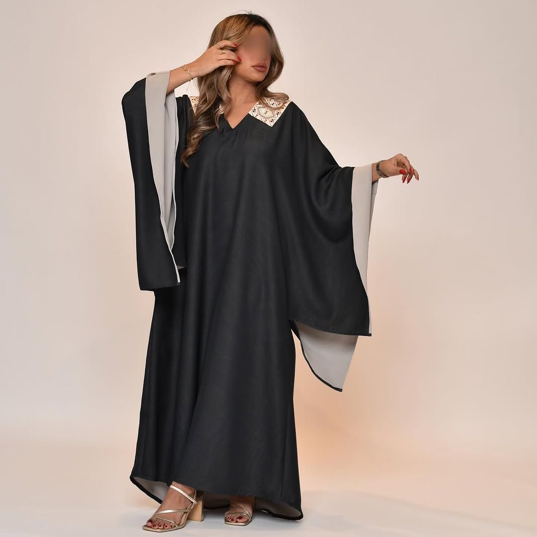 Two-tone cape kaftan