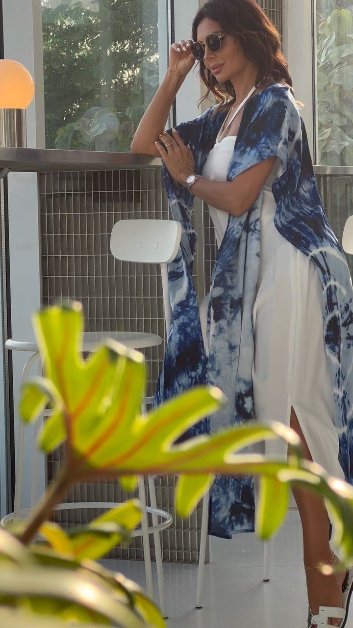 Tie-dye kimono set