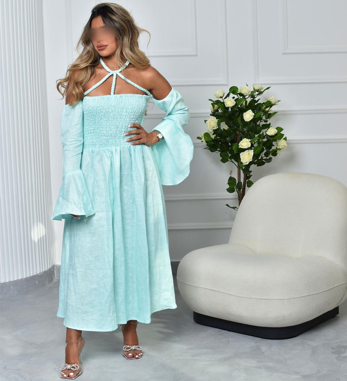 Smocked halter dress