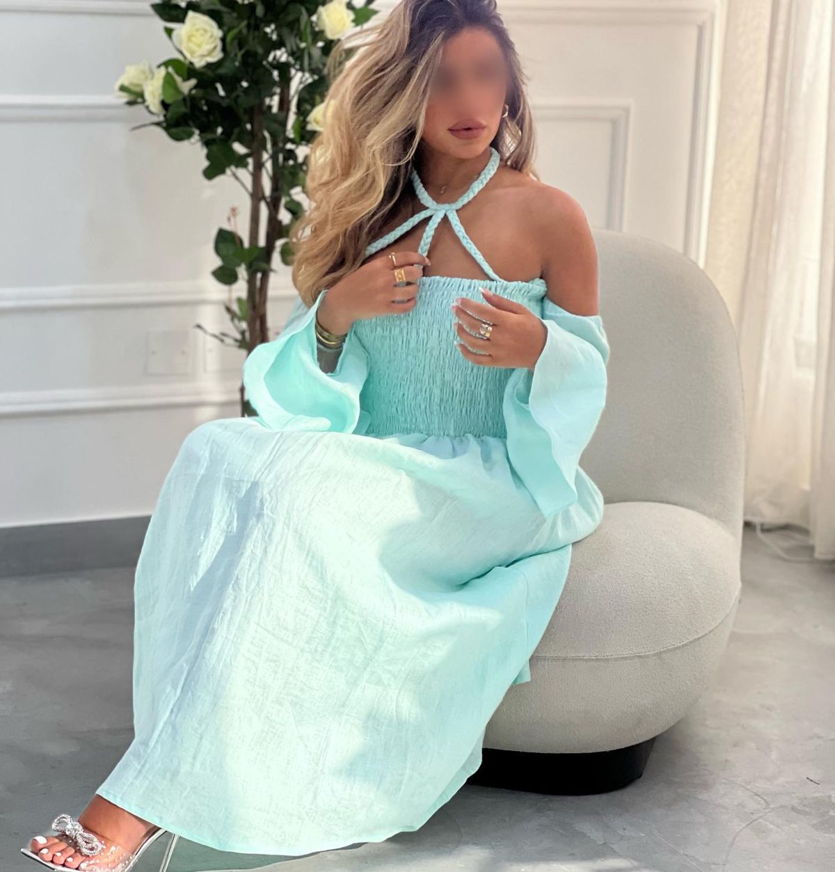 Smocked halter dress